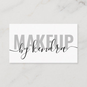 Eenvoudige legant Script Makeup Artist Visitekaartje