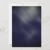 *~* Eenvoudige legante marine BLue GoldWedding Kaart (Achterkant)