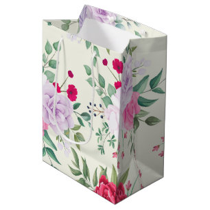 Eenvoudige lente Elegante Bloemen Medium Cadeauzakje