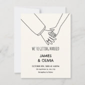 Eenvoudige leuke hand getrokken bruiloft kaart (Voorkant)