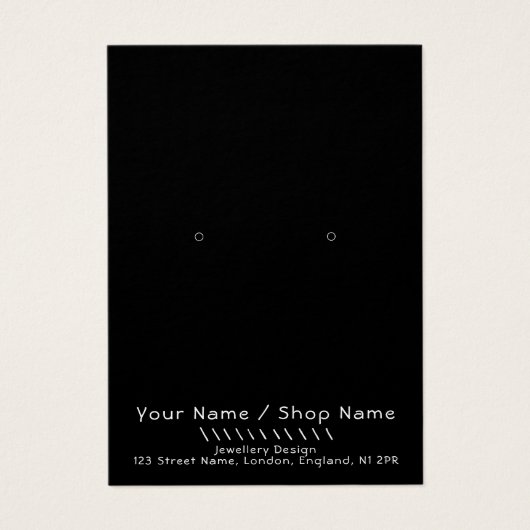 Eenvoudige leuke oorbel display kaart (Voorkant)