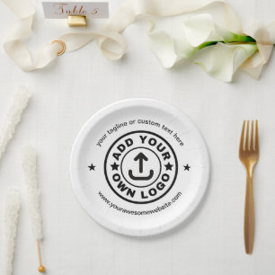 Eenvoudige levering van Logo Business Event voor a Papieren Bordje