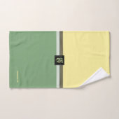 Eenvoudige lichtgele en asparagus groene tweetone bad handdoek (Handdoek)