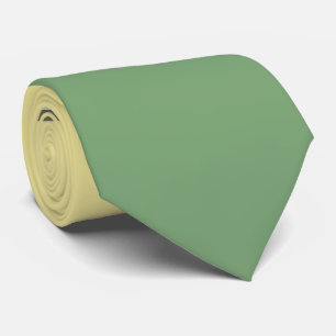 Eenvoudige lichtgele en asparagus groene tweetone stropdas
