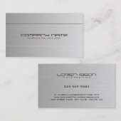 Eenvoudige lichtgrijze geborsteld aluminium textuu visitekaartje (Voorkant / Achterkant)