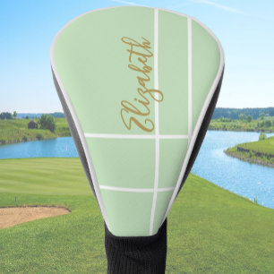 Eenvoudige lichtgroene minimalistische aangepaste golfheadcover
