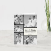 Eenvoudige Liefde & Bedankt 5 Multi Foto Modern Br (Voorkant)