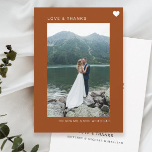 Eenvoudige Liefde en Bedankt Hart Foto Terracotta