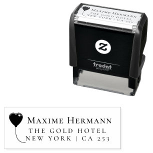 Eenvoudige LIEFDE Familienaam & Retour Zelfinktende Stempel