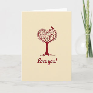 Eenvoudige Liefde Je Hart Boom Kaart