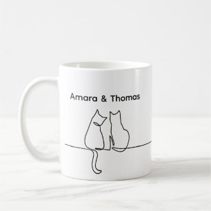 Eenvoudige Liefde Romantische Gepersonaliseerde Tw Koffiemok