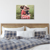 Eenvoudige liefde script gepersonaliseerde foto canvas afdruk (Insitu (Slaapkamer))