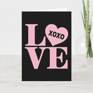 Eenvoudige Liefde Xoxo Hartkaart Kaart