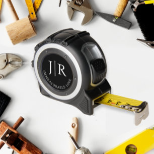 Eenvoudige Liefde Zwart Wit Naam Initialen Monogra Rolmaat