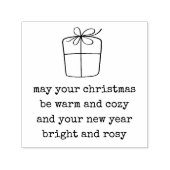 Eenvoudige lijn Art Gift Kerst Warm Gezellig Quote Zelfinktende Stempel (Design)