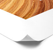 Eenvoudige lijn Art Leaf Outline Rich Wood Achterg Poster (Hoek)