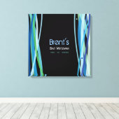 EENVOUDIGE LIJNEN Bat Bar Mitzvah Inloggen Board Canvas Afdruk (Insitu (Houten vloer))
