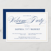 Eenvoudige lijnen kalligrafie elegante welkomstfee kaart (Voorkant / Achterkant)