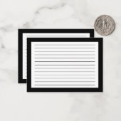 Eenvoudige lijnindex-studie notitiekaartje (Voorkant / Achterkant in situ)