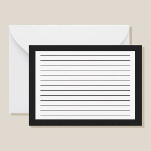 Eenvoudige lijnindex-studie notitiekaartje