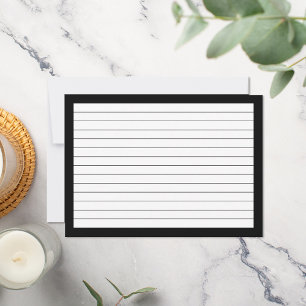 Eenvoudige lijnindex-studie notitiekaartje