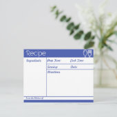 Eenvoudige lijnloze blauwe ontvanger briefkaart (Staand voorkant)