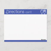 Eenvoudige lijnloze blauwe ontvanger briefkaart (Achterkant)