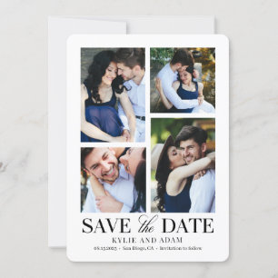 Eenvoudige lijst EDITABLE KLEUR Save The Date Kaar Bedankkaart