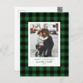 Eenvoudige Lijst groene buffels kerstfoto Briefkaart (Voorkant / Achterkant)