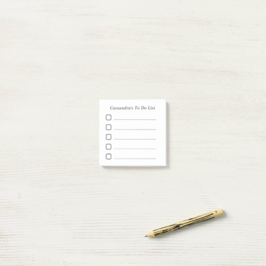 Eenvoudige lijst met taken post-it® notes (Op bureau)