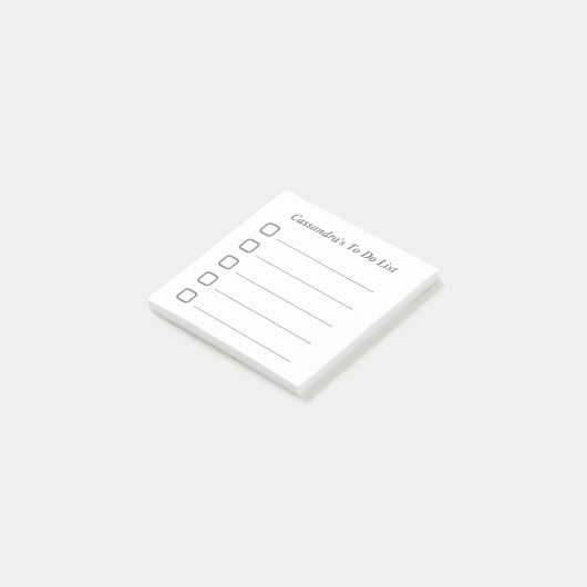 Eenvoudige lijst met taken post-it® notes (Schuin)