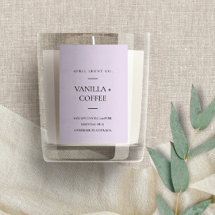 EENVOUDIGE LILA LAVENDER PAARSE MINIMAAL MODERNE K VOEDSELCONTAINER ETIKET