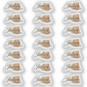 Eenvoudige Lipgloss Verpakking Gouden Logo Brandin Sticker (Voorkant)