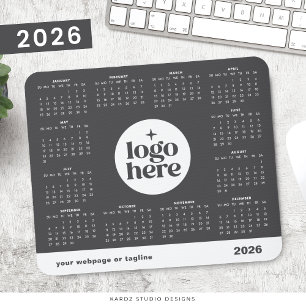 Eenvoudige Logo 2026 Zakelijk Agenda voor het hele Muismat