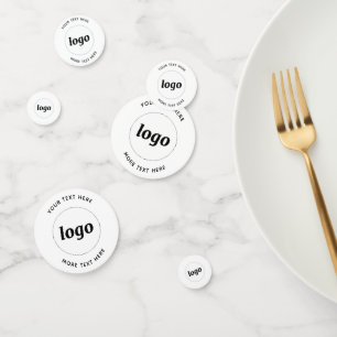 Eenvoudige logo aangepaste tekst bedrijfs-promotie confetti