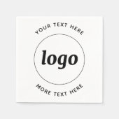 Eenvoudige Logo aangepaste tekst Servet (Voorkant)