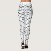 Eenvoudige Logo Business Patroon Poeder Blauw Leggings (Achterkant)