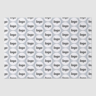 Eenvoudige Logo Business Patroon Poeder Blauw Tissuepapier