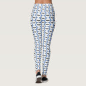 Eenvoudige Logo Business Pattern Blauw Leggings (Achterkant)