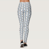 Eenvoudige Logo Business Pattern Dusty Blue Leggings (Achterkant)