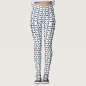 Eenvoudige Logo Business Pattern Dusty Blue Leggings (Voorkant)