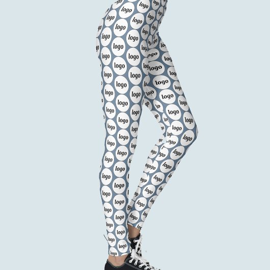 Eenvoudige Logo Business Pattern Dusty Blue Leggings