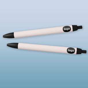 Eenvoudige Logo Business Promotionele Blush Roze Zwarte Inkt Pen