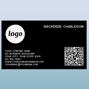 Eenvoudige logo en QR-code Magnetisch Visitekaartje