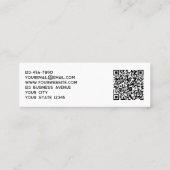 Eenvoudige Logo- en QR-code Mini Visitekaartje (Achterkant)
