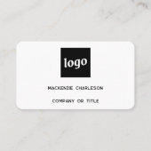 Eenvoudige Logo- en QR-code Visitekaartje (Voorkant)