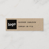 Eenvoudige Logo- en QR-codekraft Mini Visitekaartje (Voorkant)