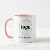 Eenvoudige Logo en tekst Business Branding Blush P Mok (Links)