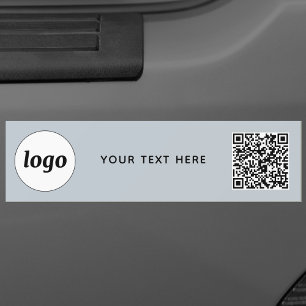 Eenvoudige Logo en Tekst Business QR Code Promotie Bumpersticker
