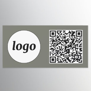 Eenvoudige Logo en Tekst Business QR Code Sage Gre Automagneet